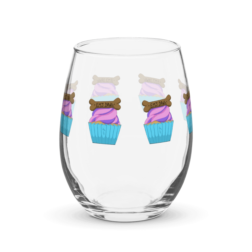 EmJDawg Cupcake Stemless Wine Glass product image (3)