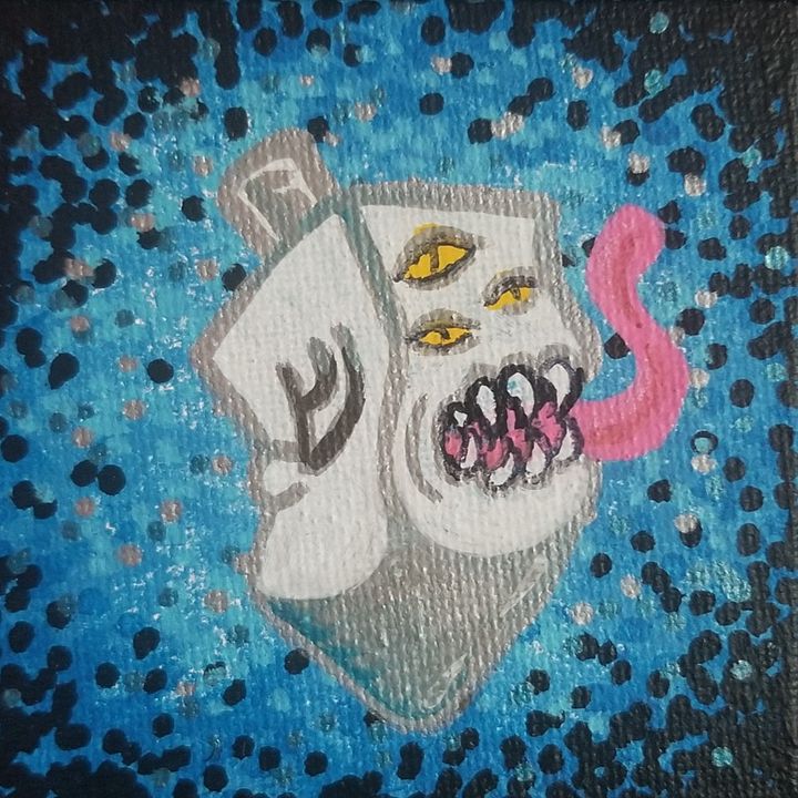 Dreidel Mimic, Tiny Painting (Shin ש) product image (2)