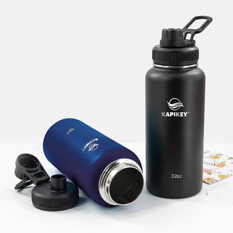 KAPIKEY 32 Oz Stainless Steel Water Bottle (Set of 2) Large Mouth product image (2)
