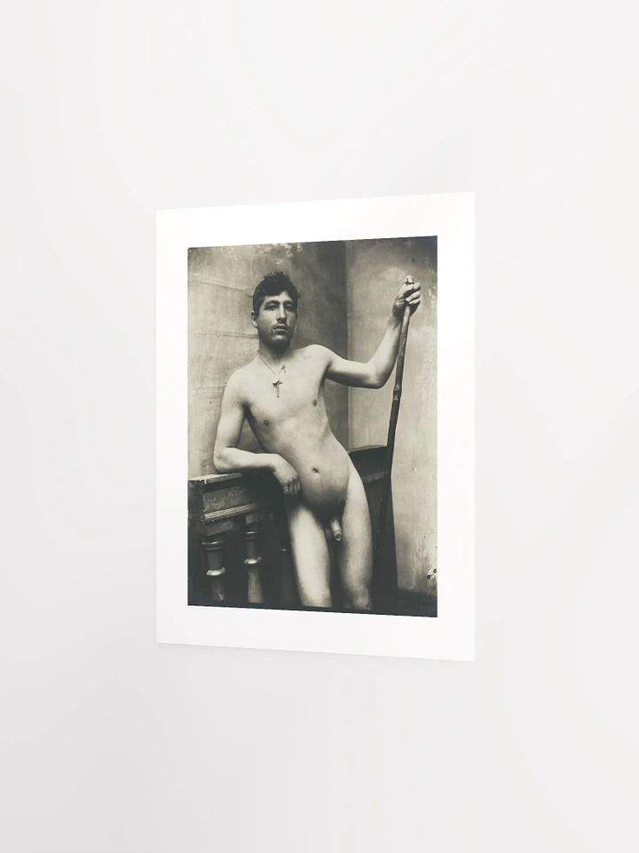 Nude Male With Staff And Crucifix Necklace by Wilhelm von Gloeden (1904) - Print product image (2)