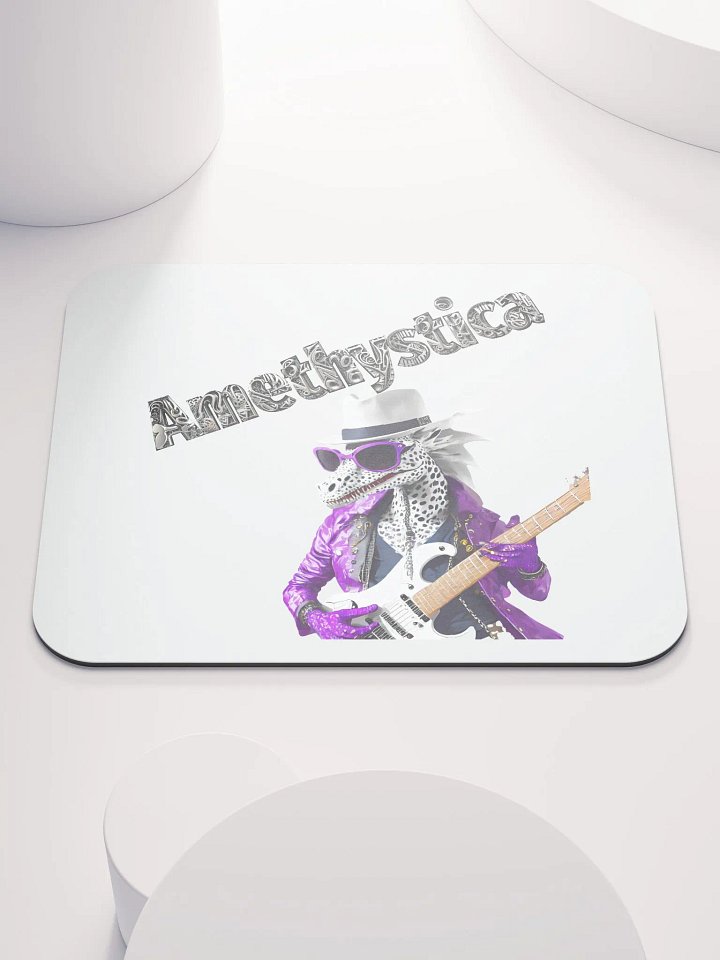 Classic Mouse Pad: Rock On Dragon with Guitar product image (1)