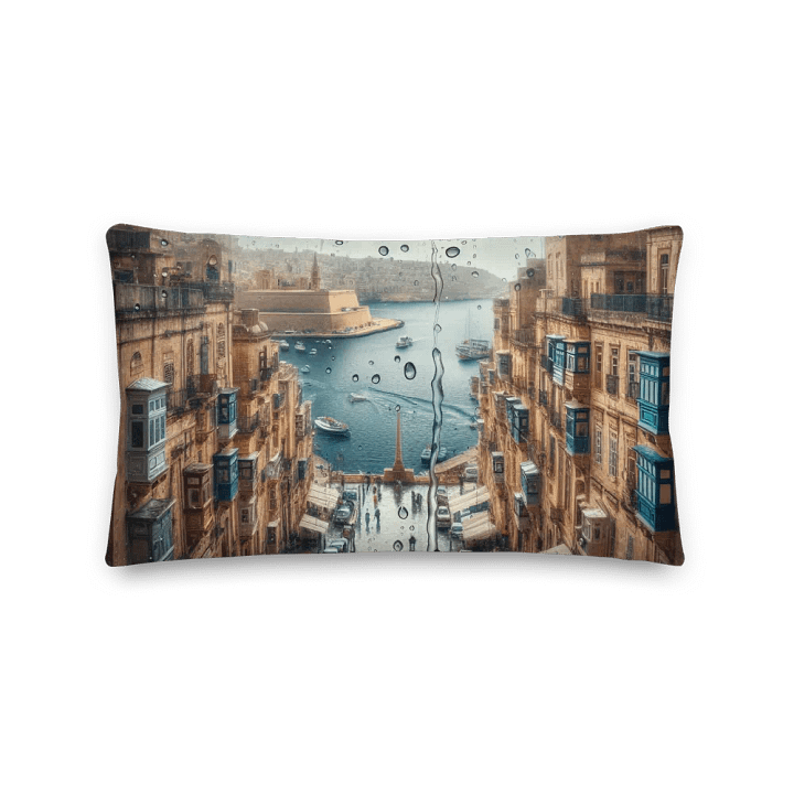 Mediterranean Escape Premium Pillow | AI Design product image (2)