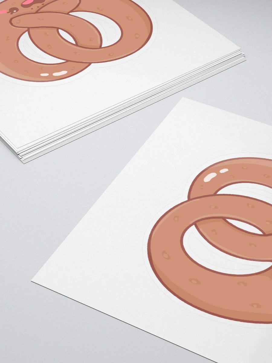 Cute Kawaii Chunky Pretzel Kiss Cut Sticker product image (4)