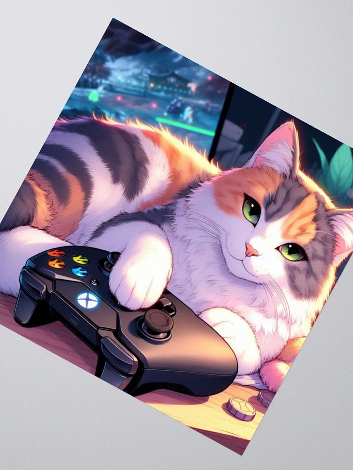 Game Cat Kiss Cut Stickers product image (2)