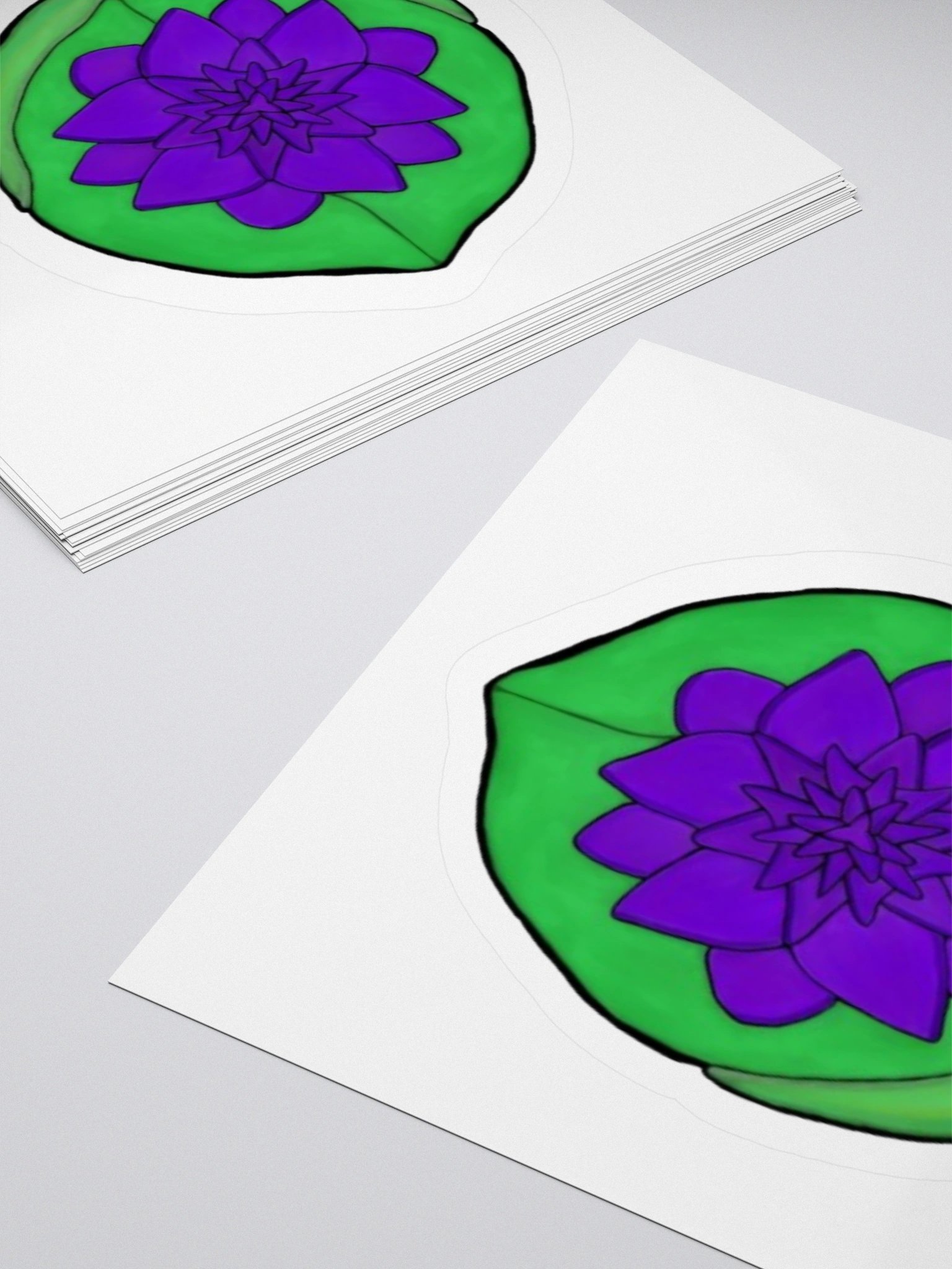 Purple Petals Kiss Cut Stickers product image (4)