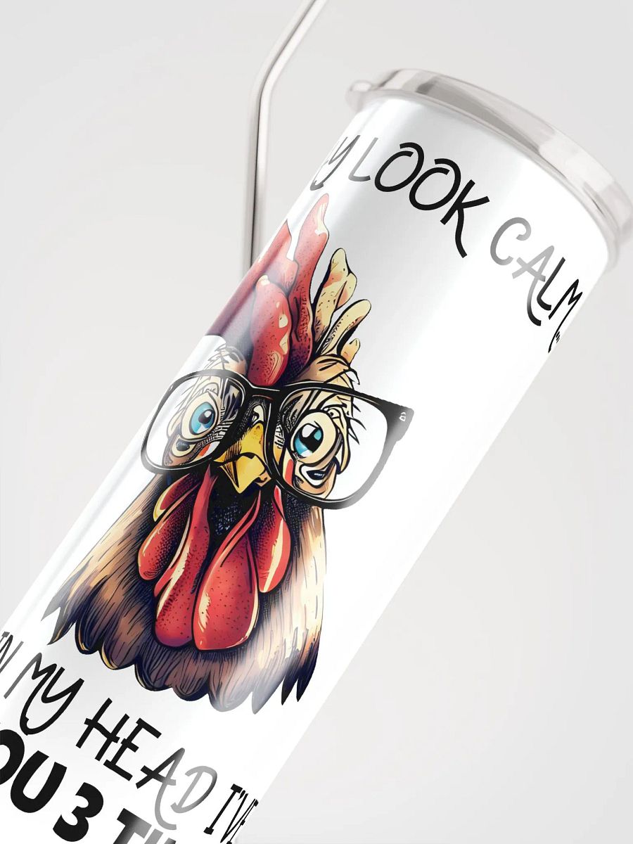 Calm Rooster Tumbler: Witty Humor for Your Morning Brew! product image (6)