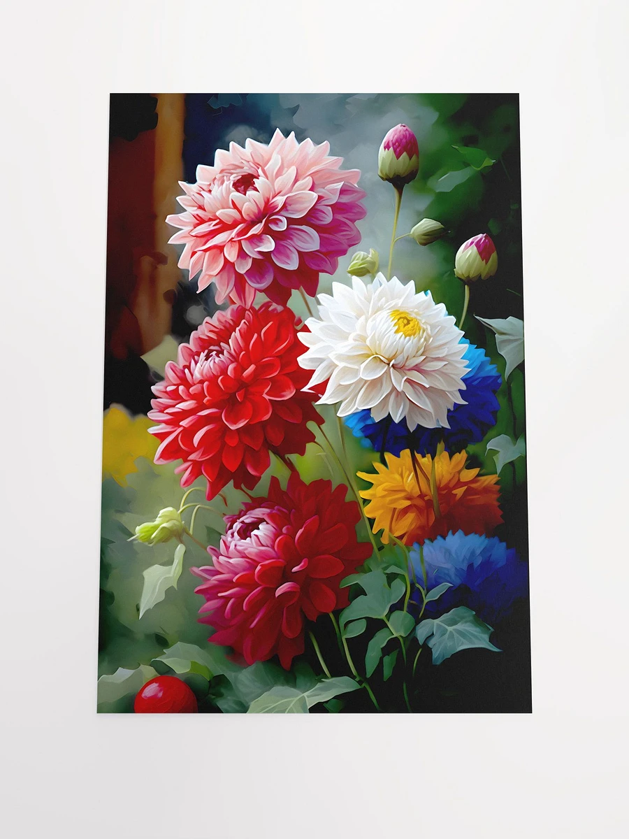 Enchanting Dahlia Array - Elegant Floral Artistry Matte Poster product image (3)