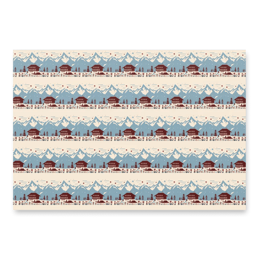 Swiss chalet gift wrap product image (2)