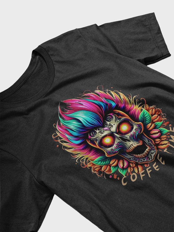 Glowing Skull Coffee Time T-Shirt product image (2)