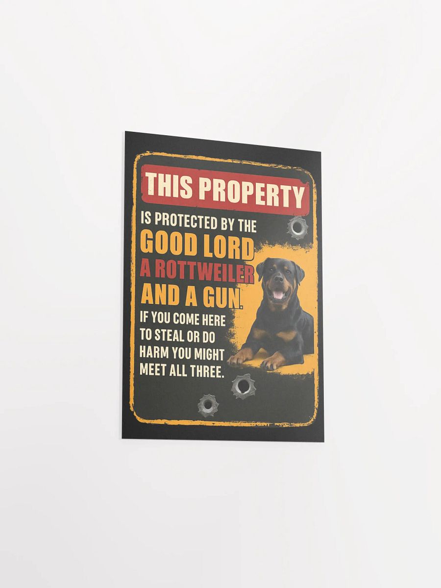Guardian Rottweiler Warning Poster product image (22)
