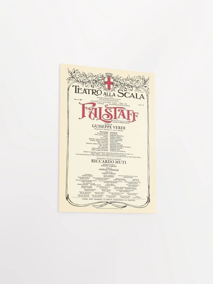 Vintage-Style La Scala Falstaff Opera Poster product image (1)