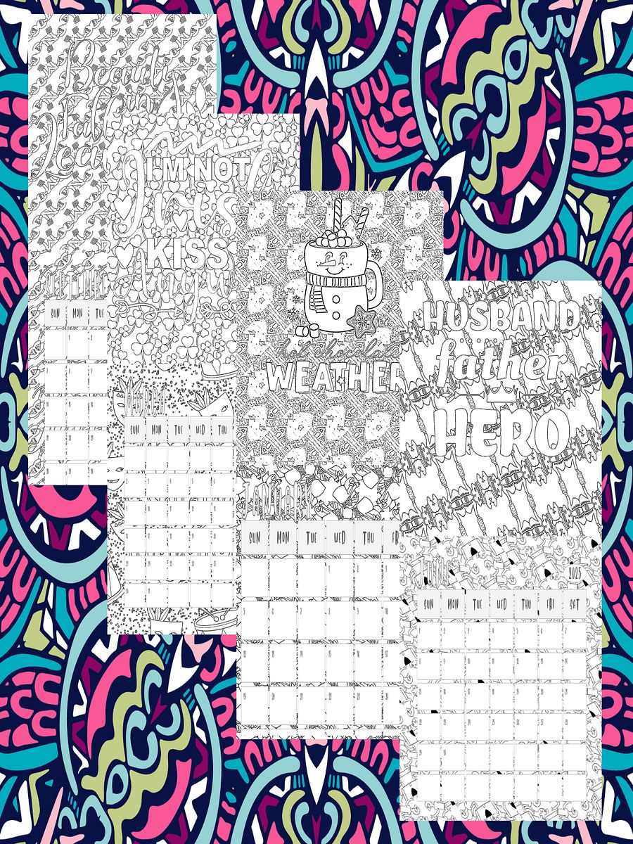 2025 Color Your World Printable PDF Coloring Calendar product image (9)