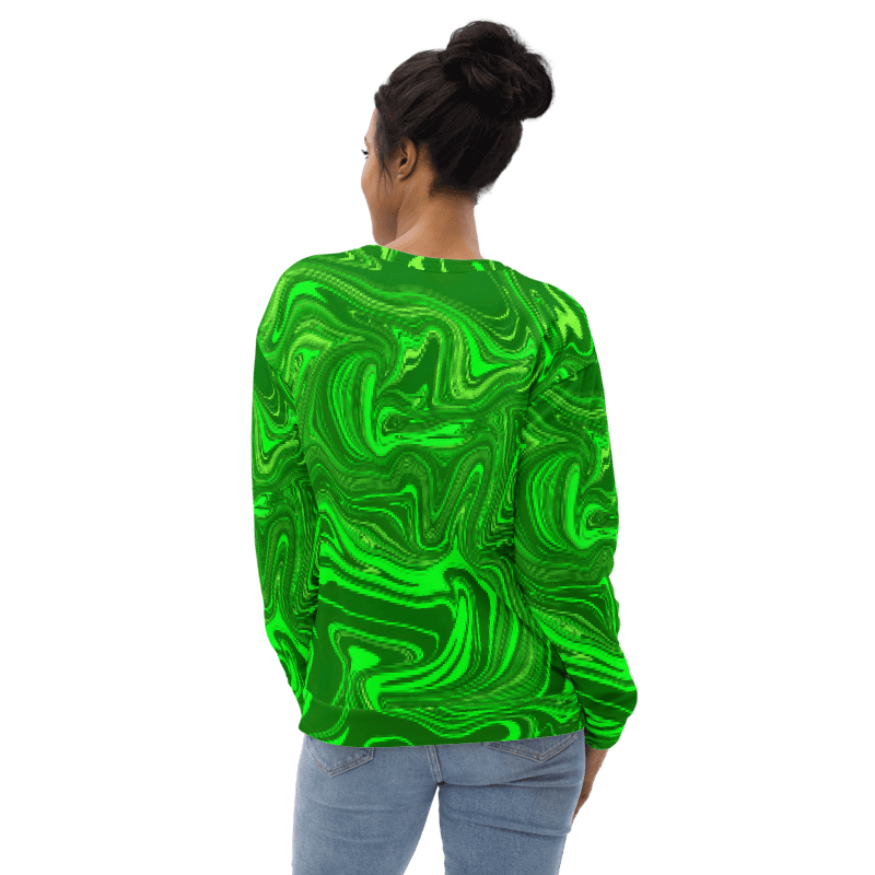Sweatshirt - Different Shades of Green Digital Fluid Art product image (7)