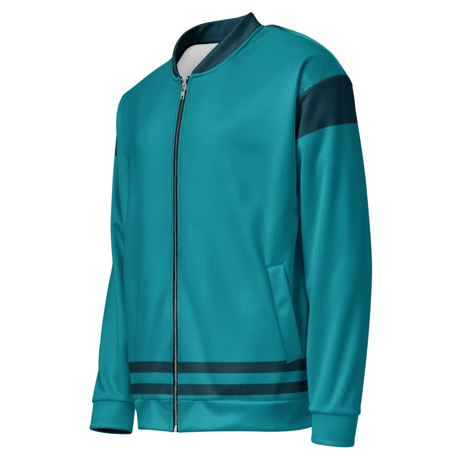 Customizable Teal Line Bomber Jacket product image (3)