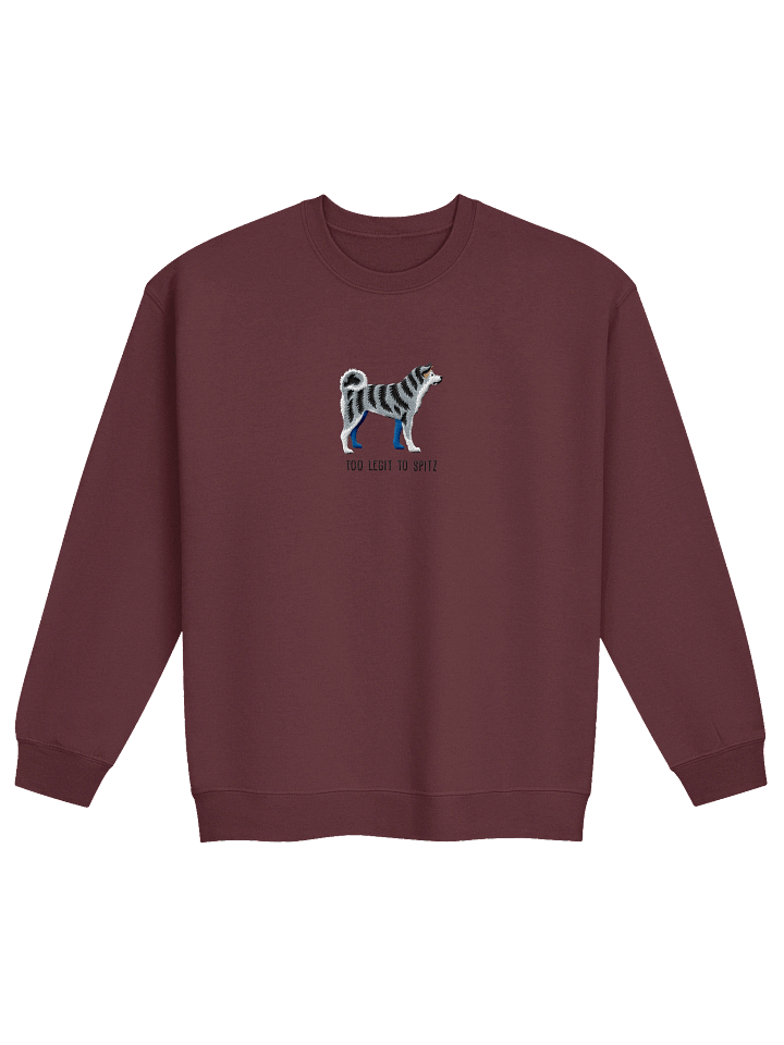 Too Legit to Spitz Sweatshirt (Embroidered) of a Japanese Akita Inu(Gray Brindle) product image (4)