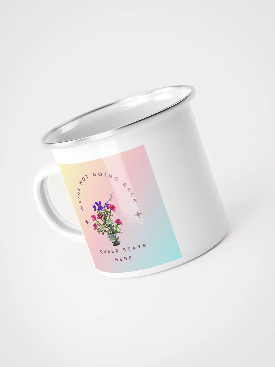 Queer Stays Here Enamel Mug product image (4)