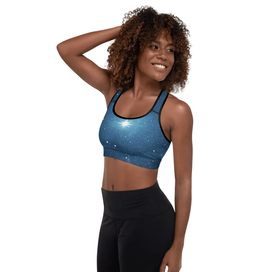 Starry Night Sky Padded Sports Bra product image (6)