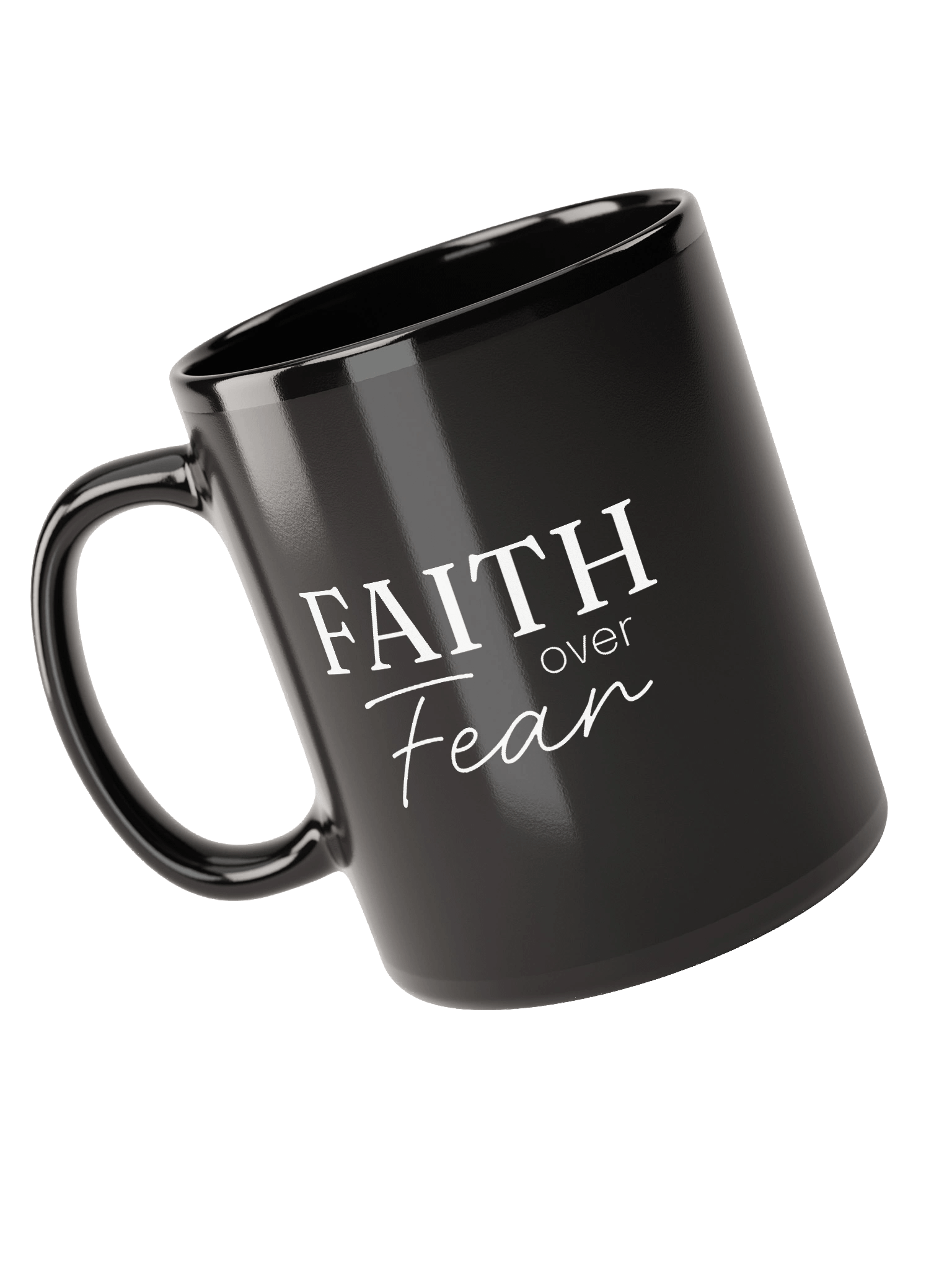 "Faith over Fear" Monochrome Mug product image (6)