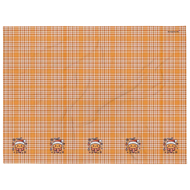 Tangerine Plaid Xmas Blanket product image (1)