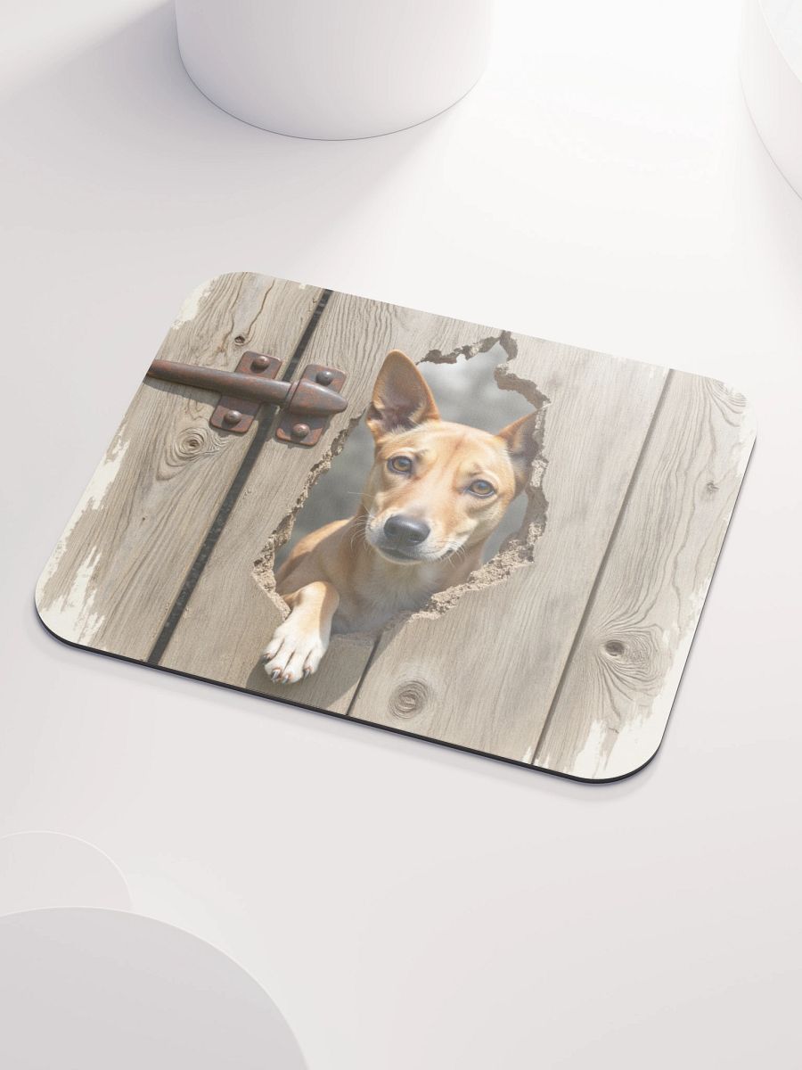 Rustic Wood Fence Peeker Mouse Pad product image (3)