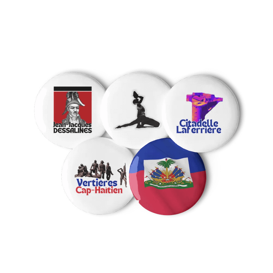 Haiti Emblems Pin Buttons Set product image (6)