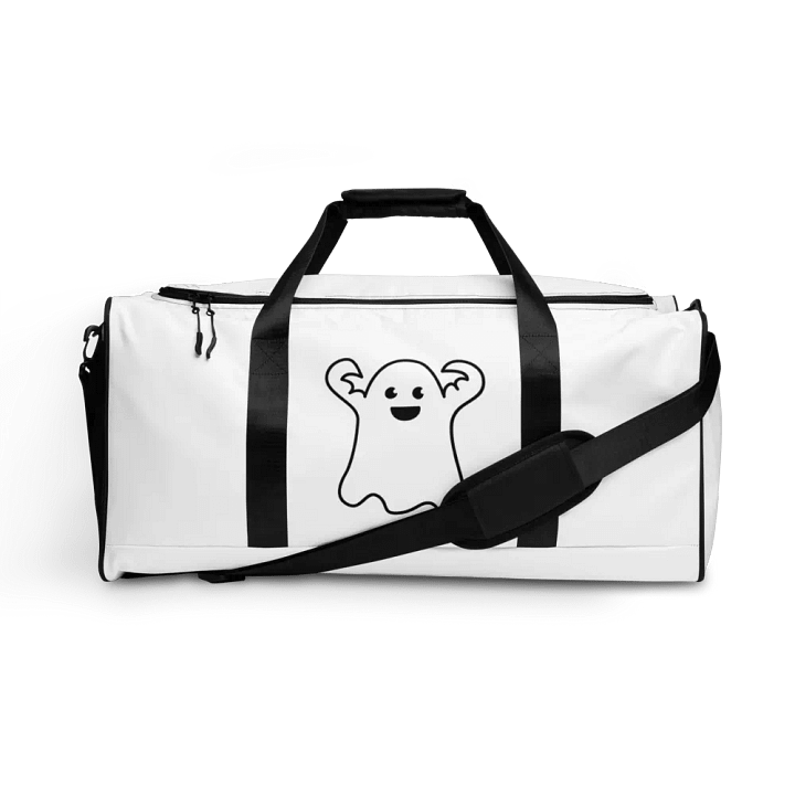 Fitness Ghost Flexing Muscles White Duffle Bag product image (1)