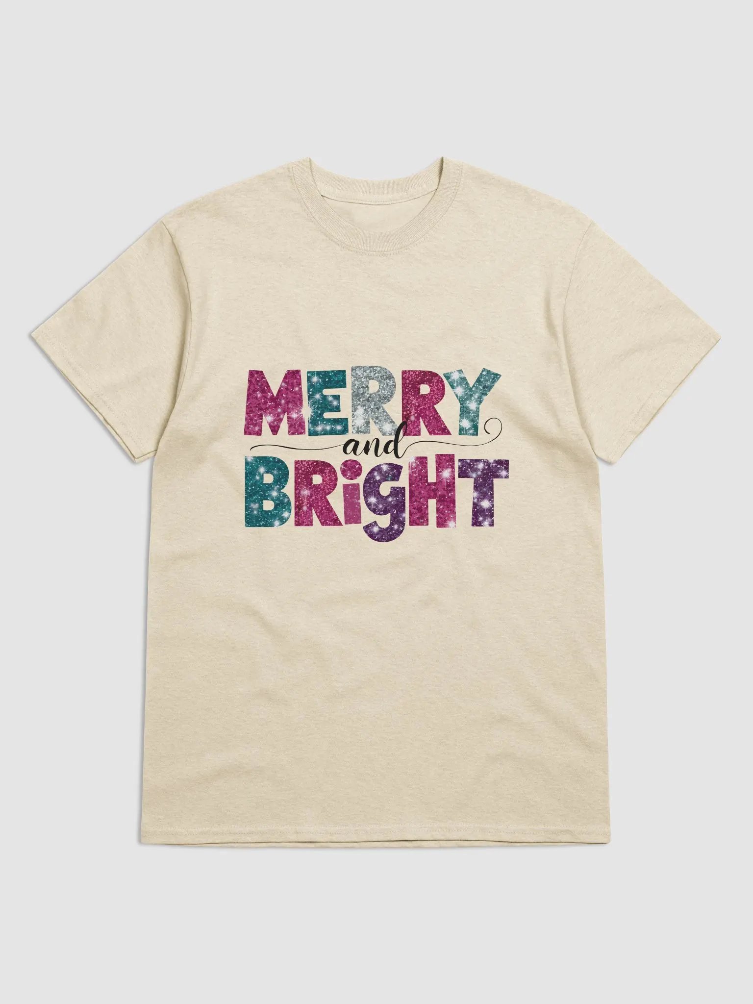 Merry and Bright T-Shirt with a Glittery Look product image (32)