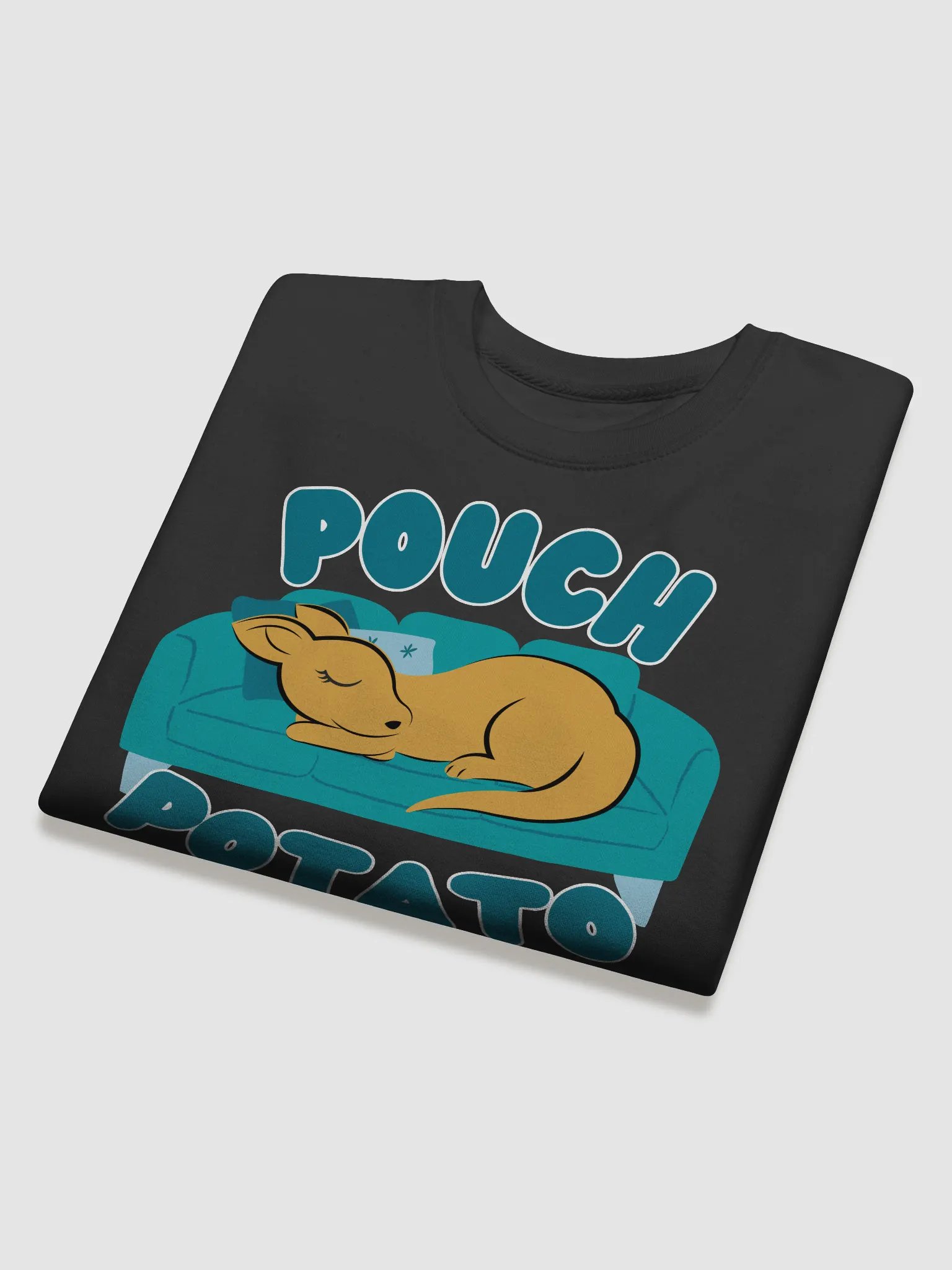 Pouch Potato Funny Cute Sleepy Kangaroo Sweatshirt product image (4)