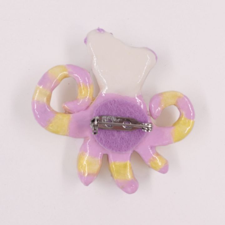 Clay - Purple & Yellow Striped Octopus product image (2)