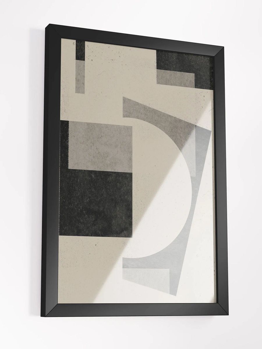 Geometric Fusion Framed Art Print | Modern Abstract Wall Art | Unique Geometric Design for Contemporary Interiors product image (3)