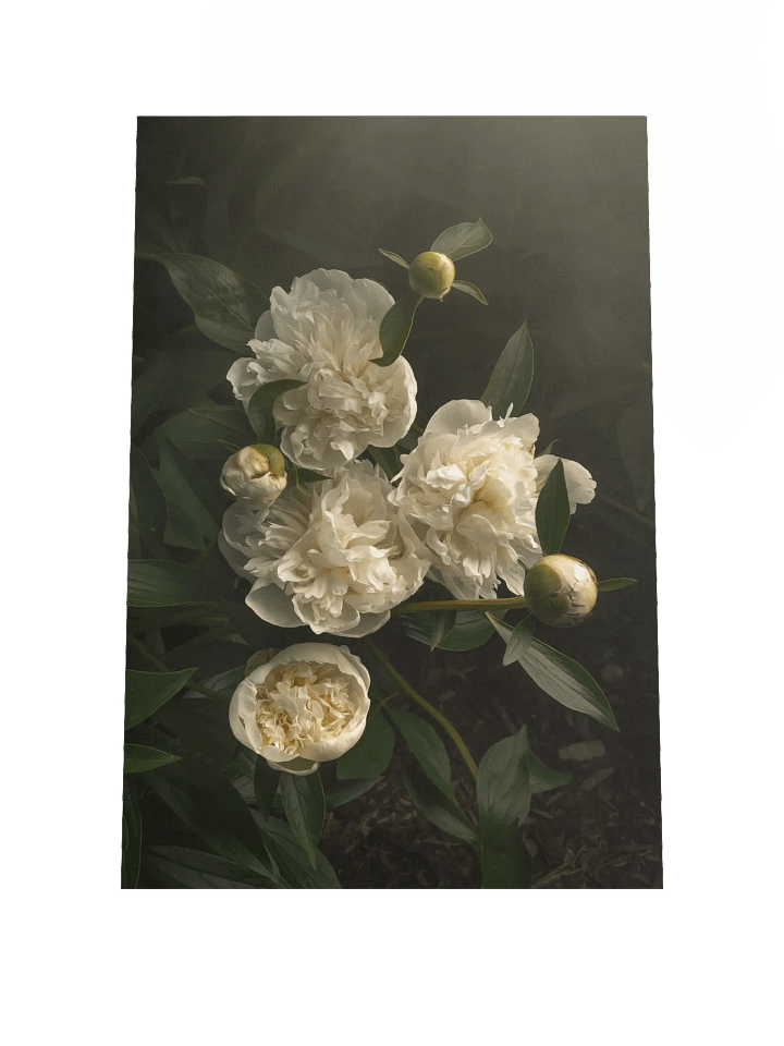 White Peonies in the Garden product image (1)