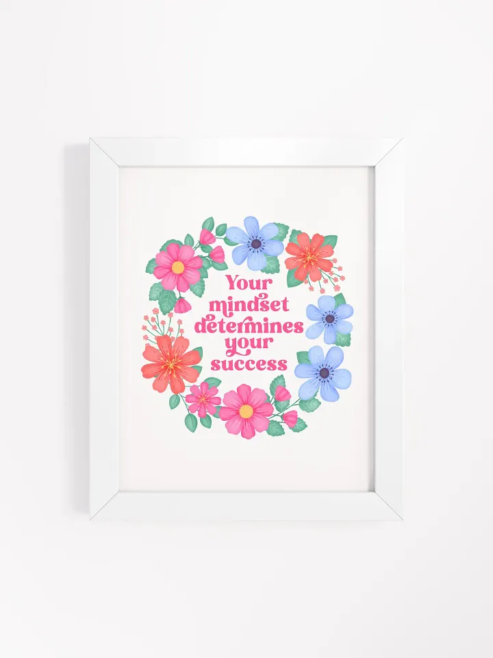 Your mindset determines your success - Motivational Wall Art White product image (1)