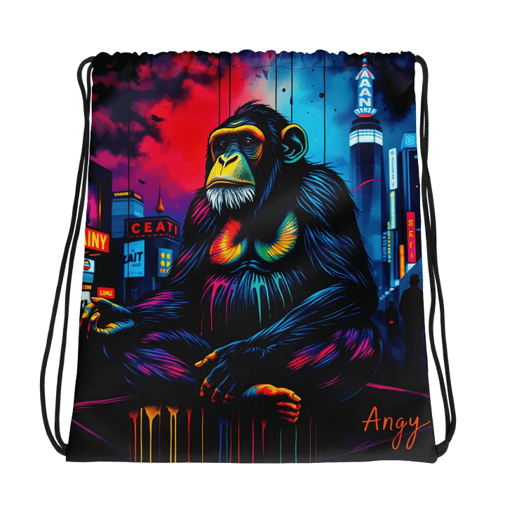 Neon Chimpanzee Urban Drawstring Bag product image (1)