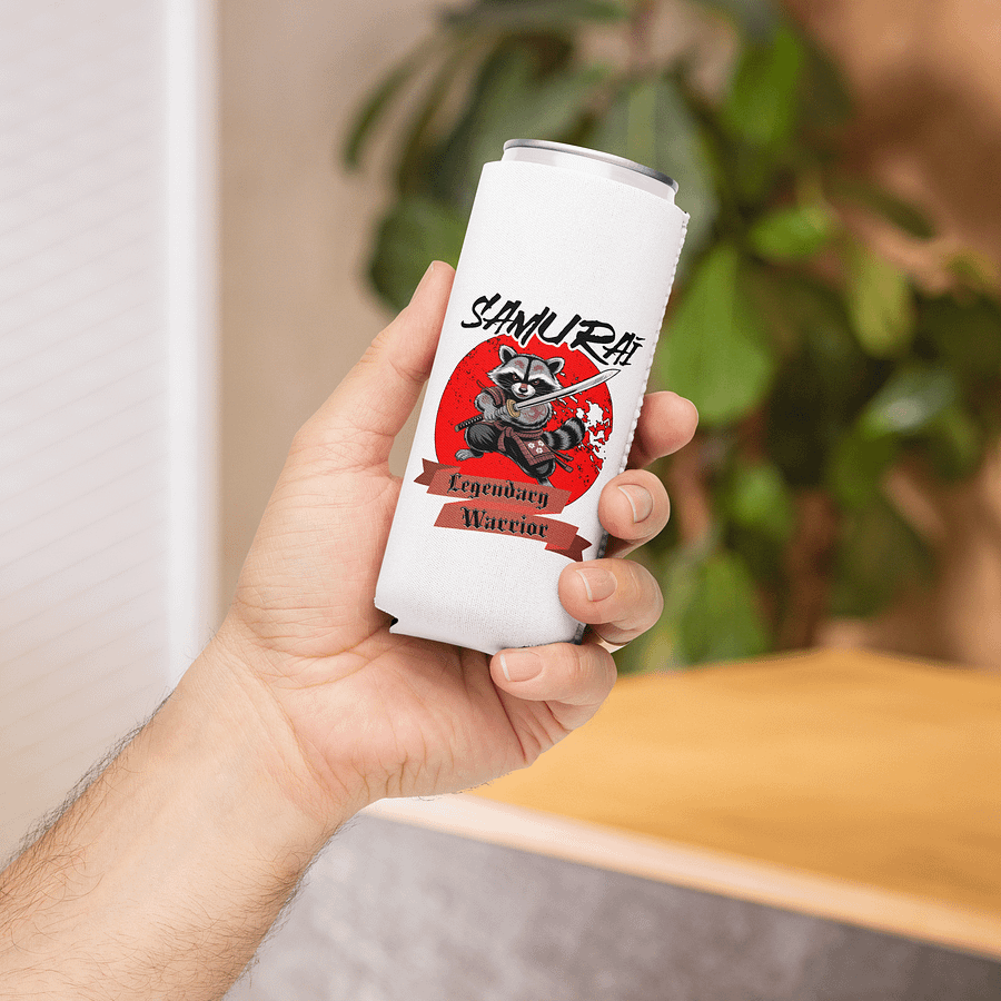 Samurai Legendary Warrior Raccoon Can Cooler product image (4)