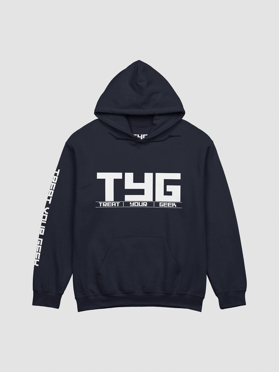 Treat Your Geek Logo + Sleeve Hoodie (White Logo) product image (1)