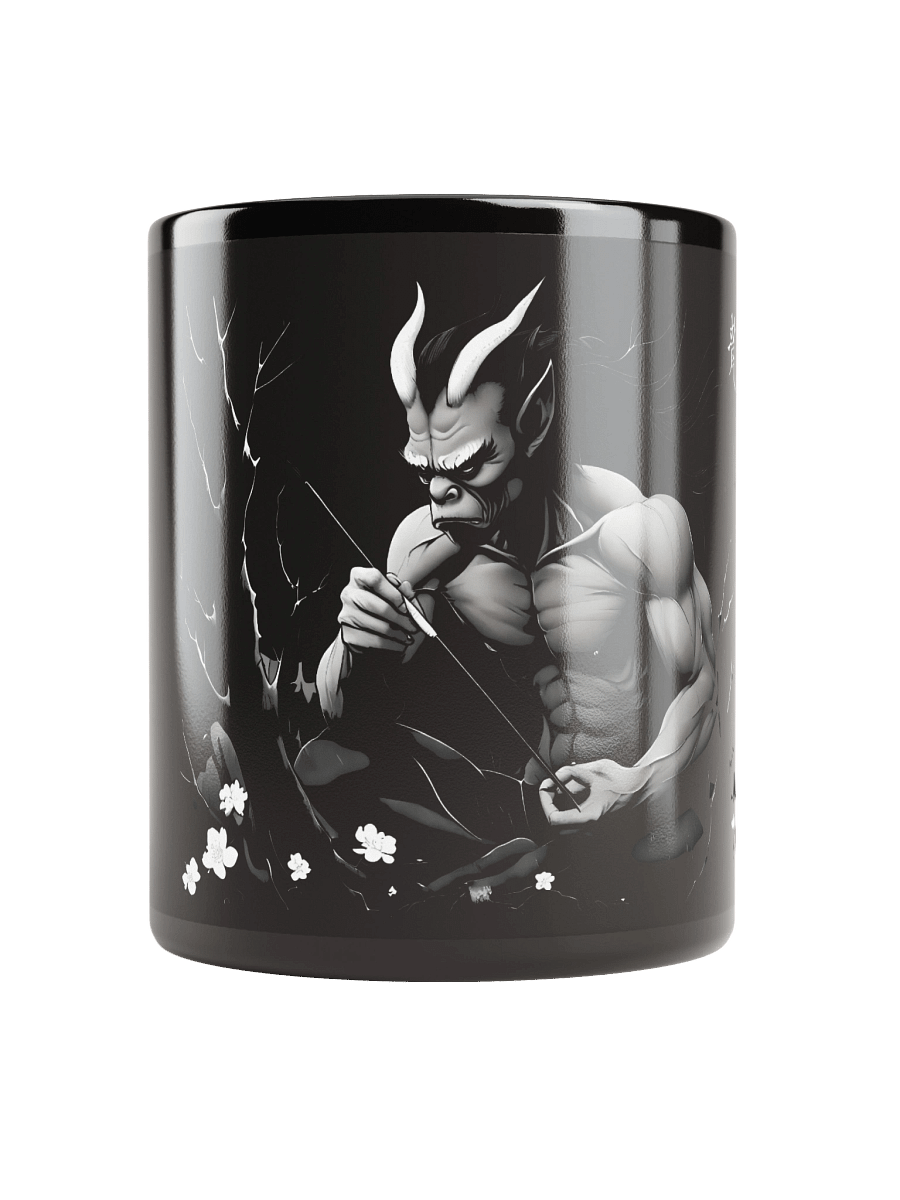 Intimidating Oni Demon Art Black Glossy Mug product image (9)