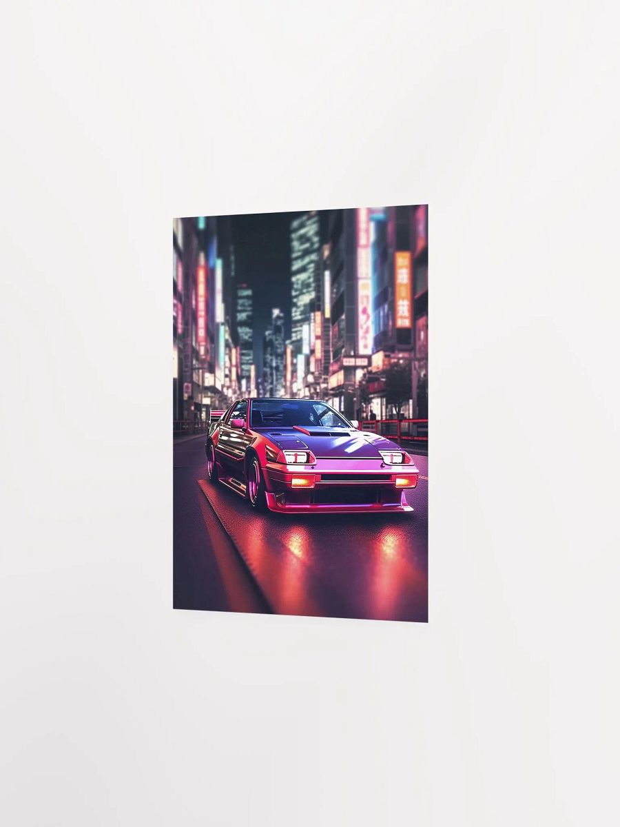 Toyota, Retrowave car on Tokyo Street, Retrowave Aesthetics [synthwave/vaporwave/cyberpunk] — aesthetic art print product image (7)