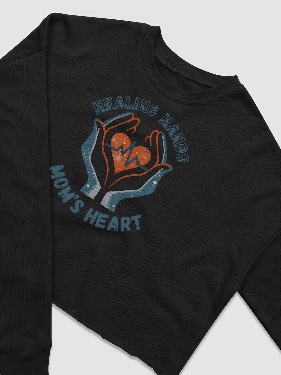 MOM'S HEART, Heartfelt Healing Women's Crop Sweatshirt product image (8)