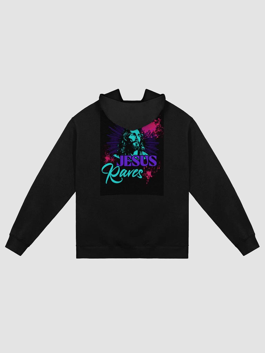 jesus raves, image on front and back, premium hoodie product image (2)