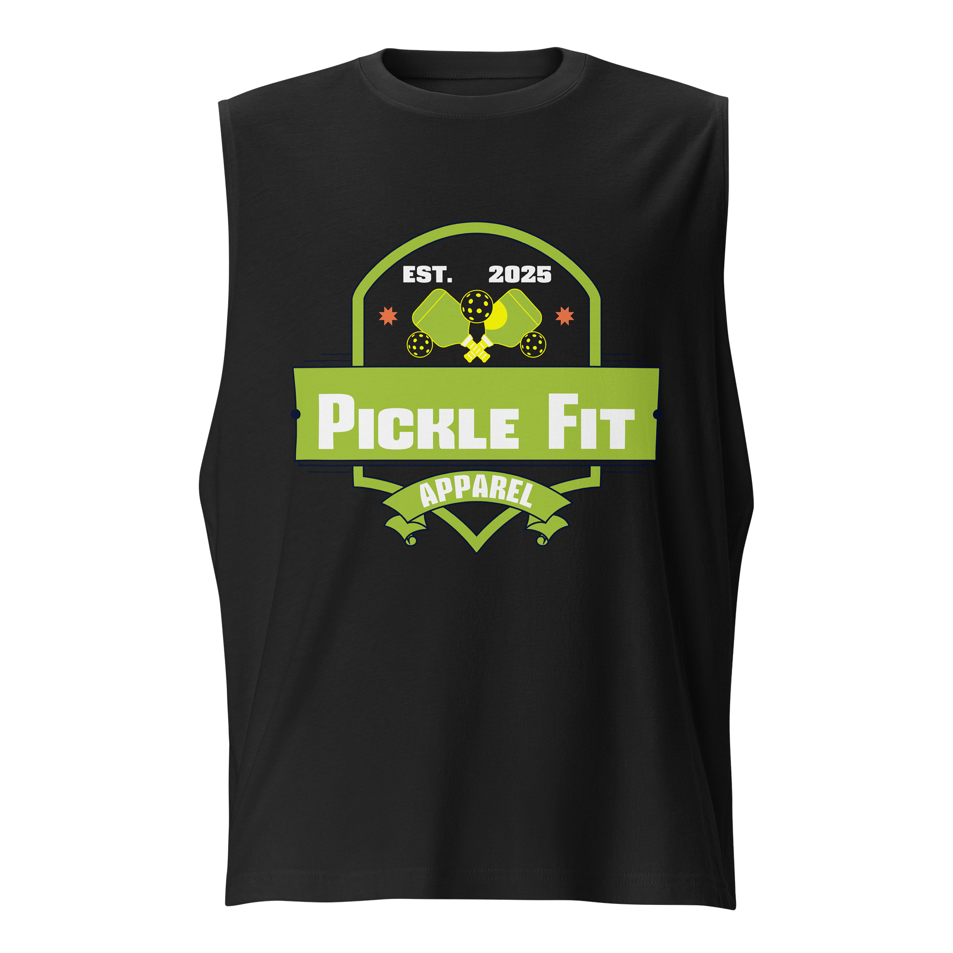 Pickle Fit Green n White Logo Muscle Tank product image (1)