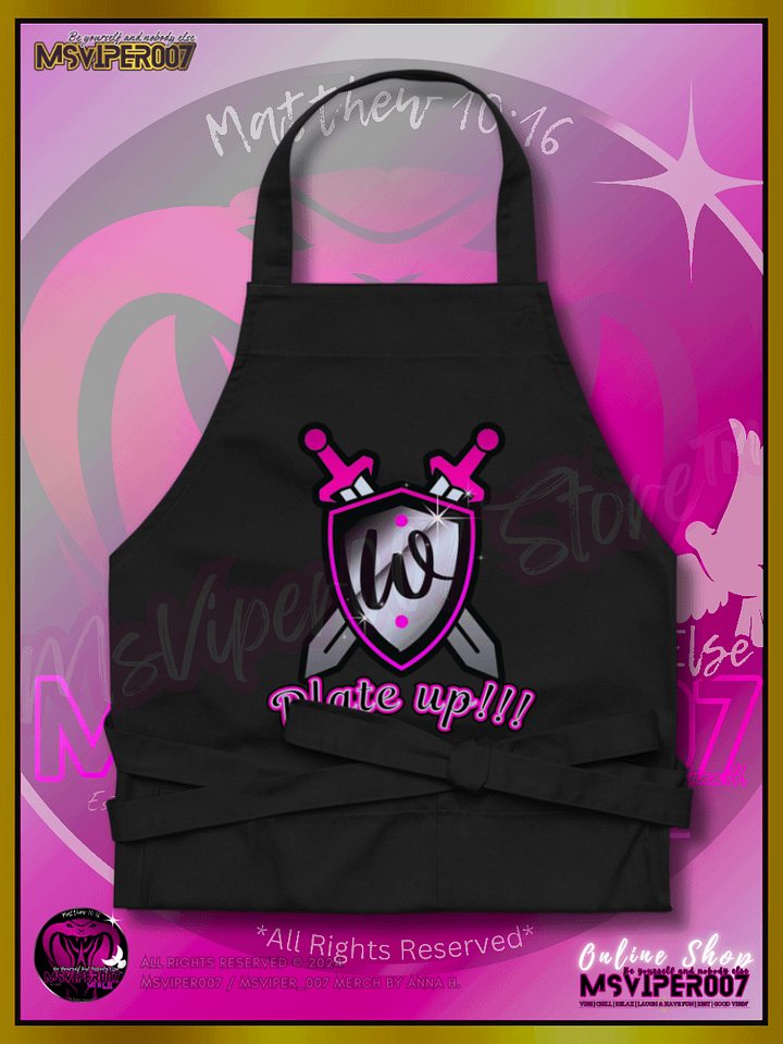 Apron - MsViper007's "WS-Plate Up!!!™" - Cotton Apron (pink) By Anna H. product image (2)