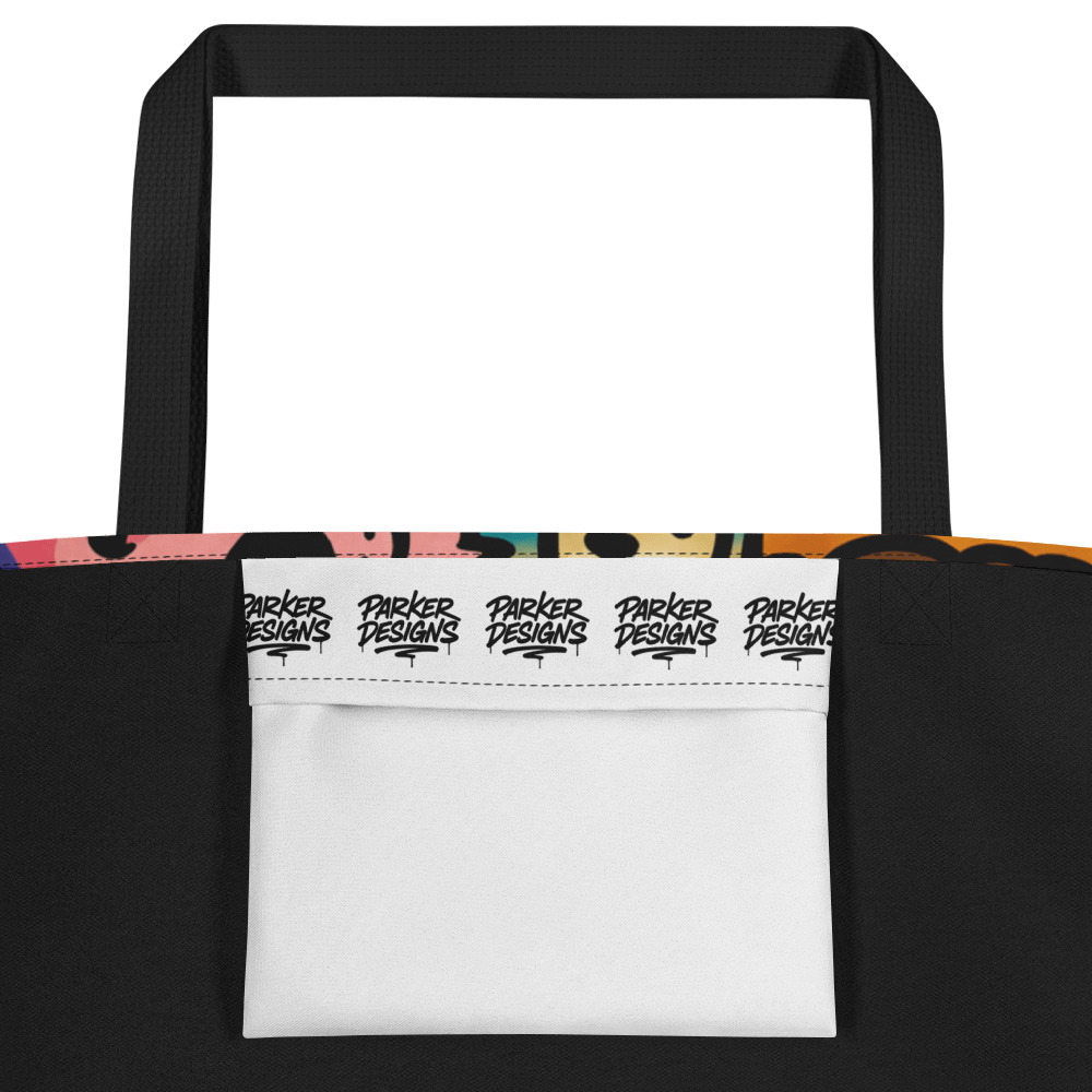 Graffiti Dogs – Playful Cartoon Tote Bag for Women | Colorful Canine Street Art Design product image (3)