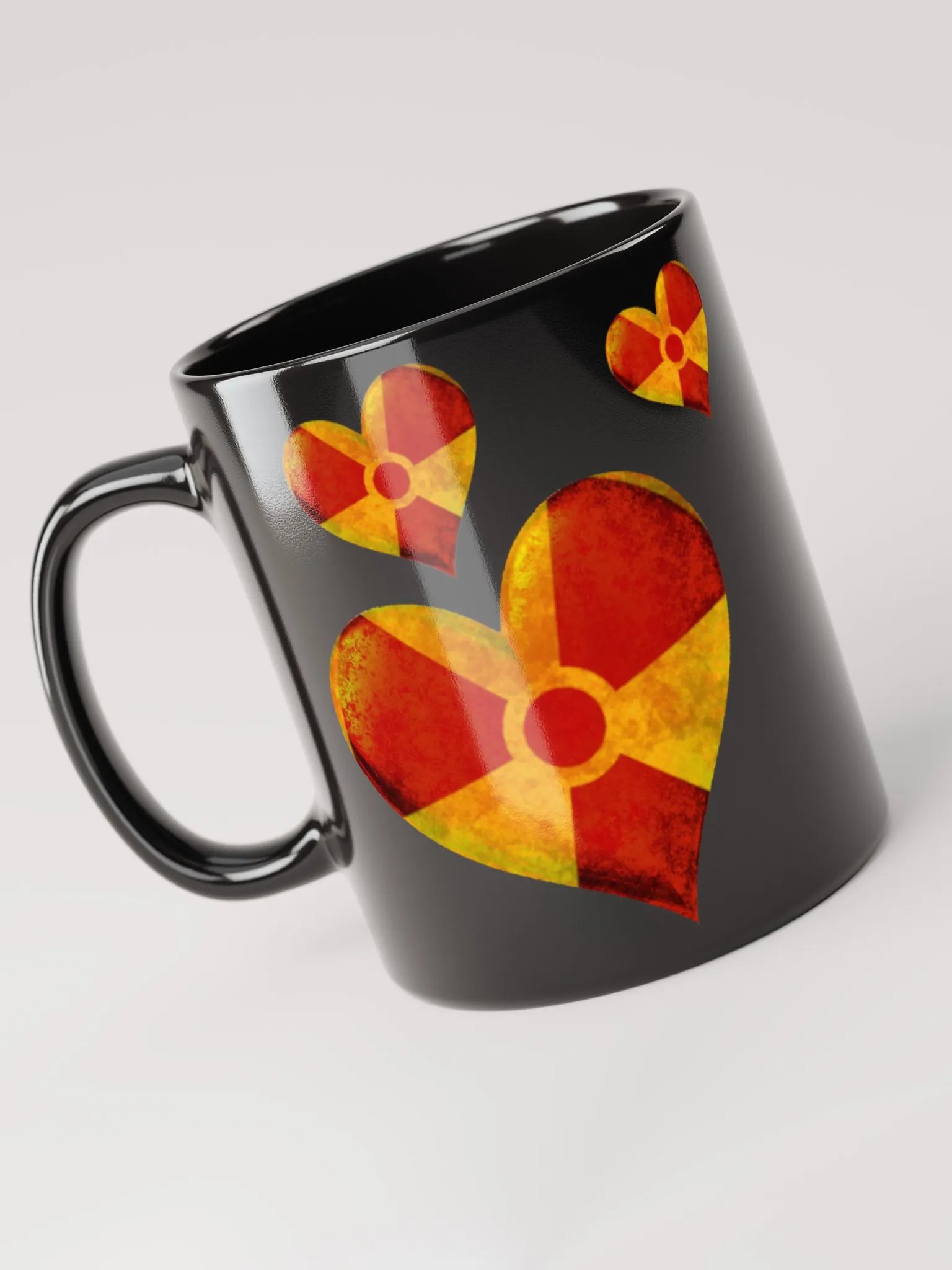 50 Rad Hearts Mug - Red on Black product image (4)