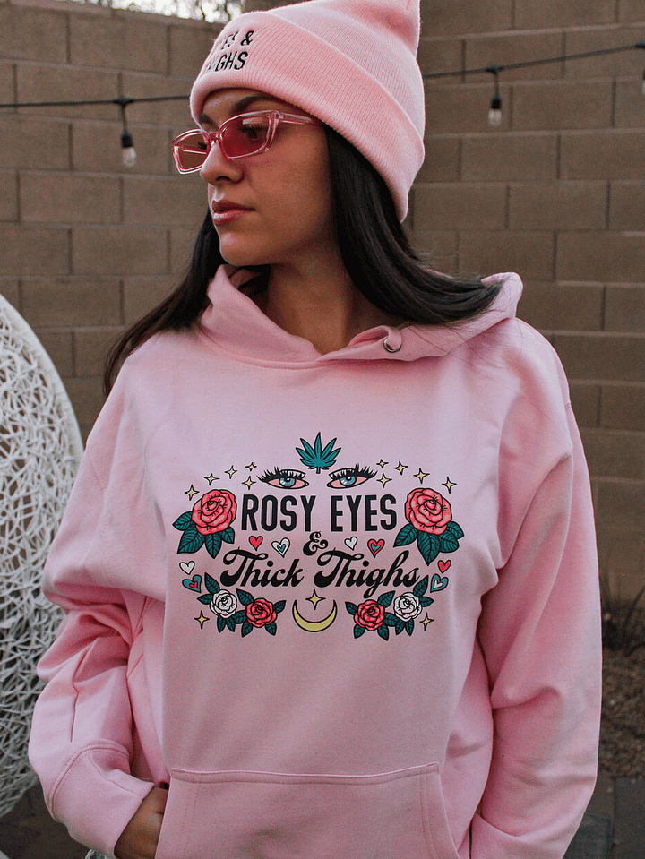 Rosy Eyes & Thick Thighs Hoodie product image (2)