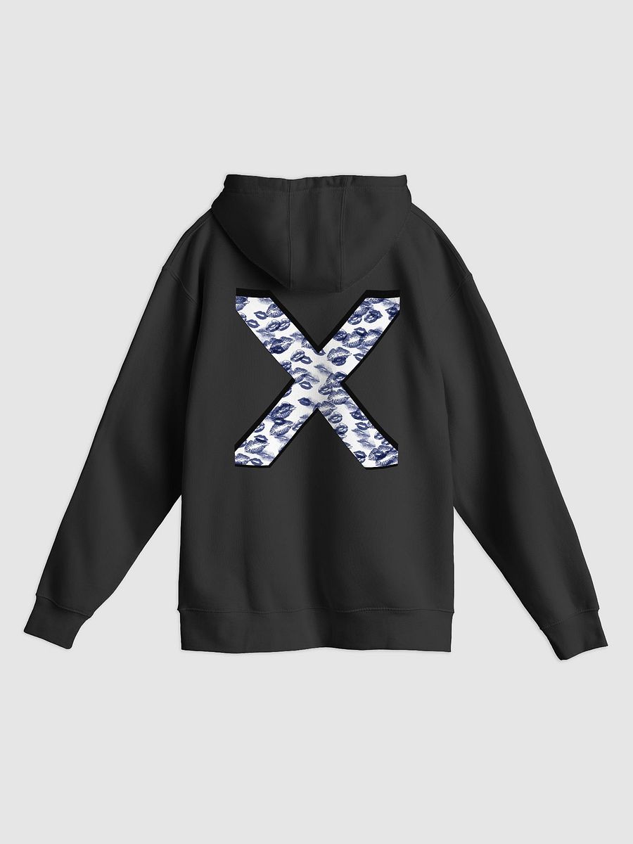 White X Dark Blue Lipstick Kisses Hoodie product image (12)