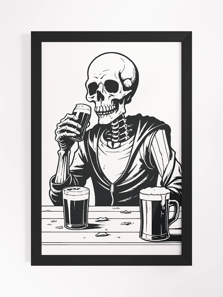 SKELETON DRINKING BEER Skeleton, skeletons, sitting skeleton, beer, beer glass, beer mug, beer lover, funny beer shirt, bar sign, sexy product image (2)