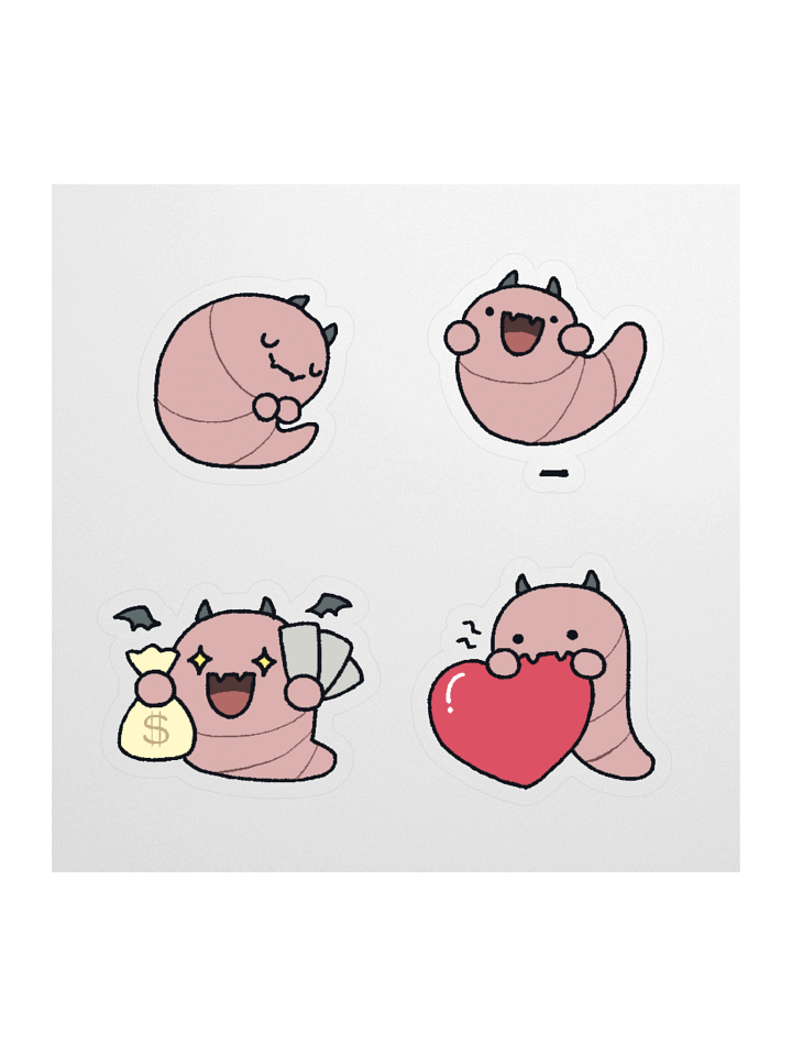 Worm 2 Stickers (Kiss Cut) product image (1)