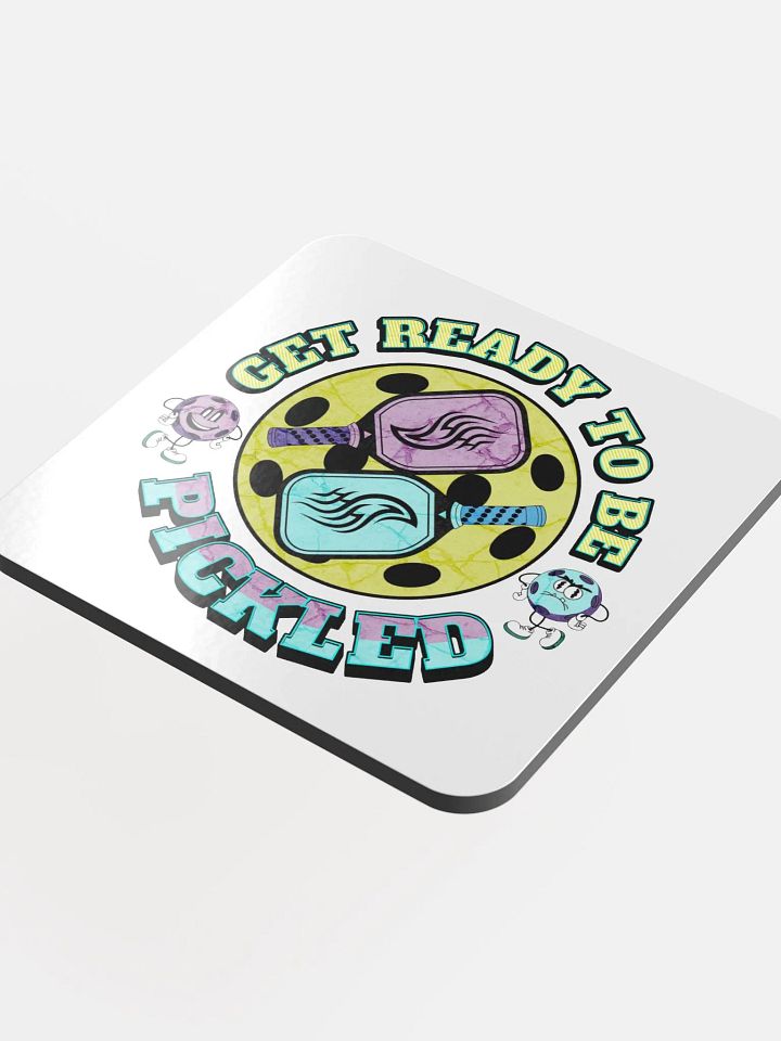 Get Ready To Be Pickled Pickleball Paddles Crossed Cork Coaster product image (1)