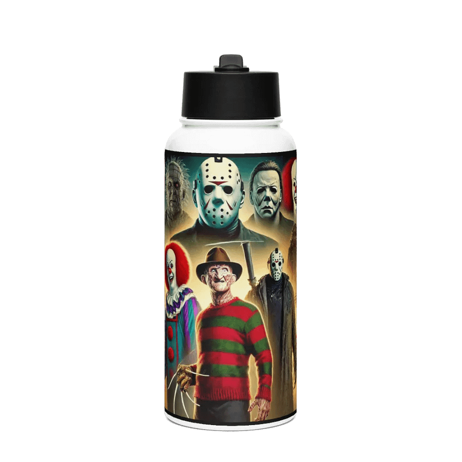 Horror Movie Collage Stainless Steel Water Bottle product image (1)