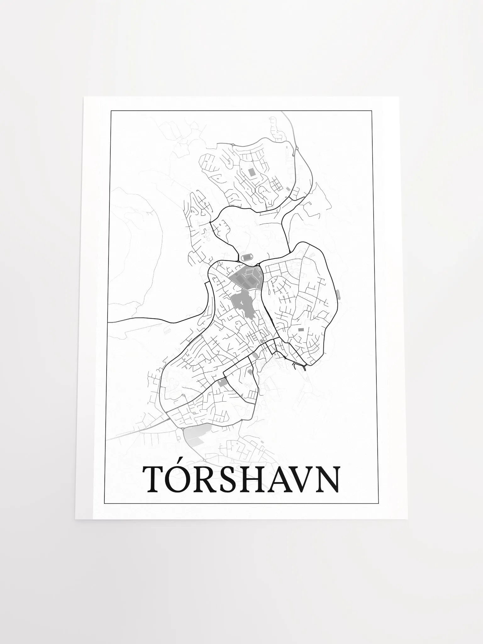 Tórshavn, Faroe Islands, city map print product image (19)